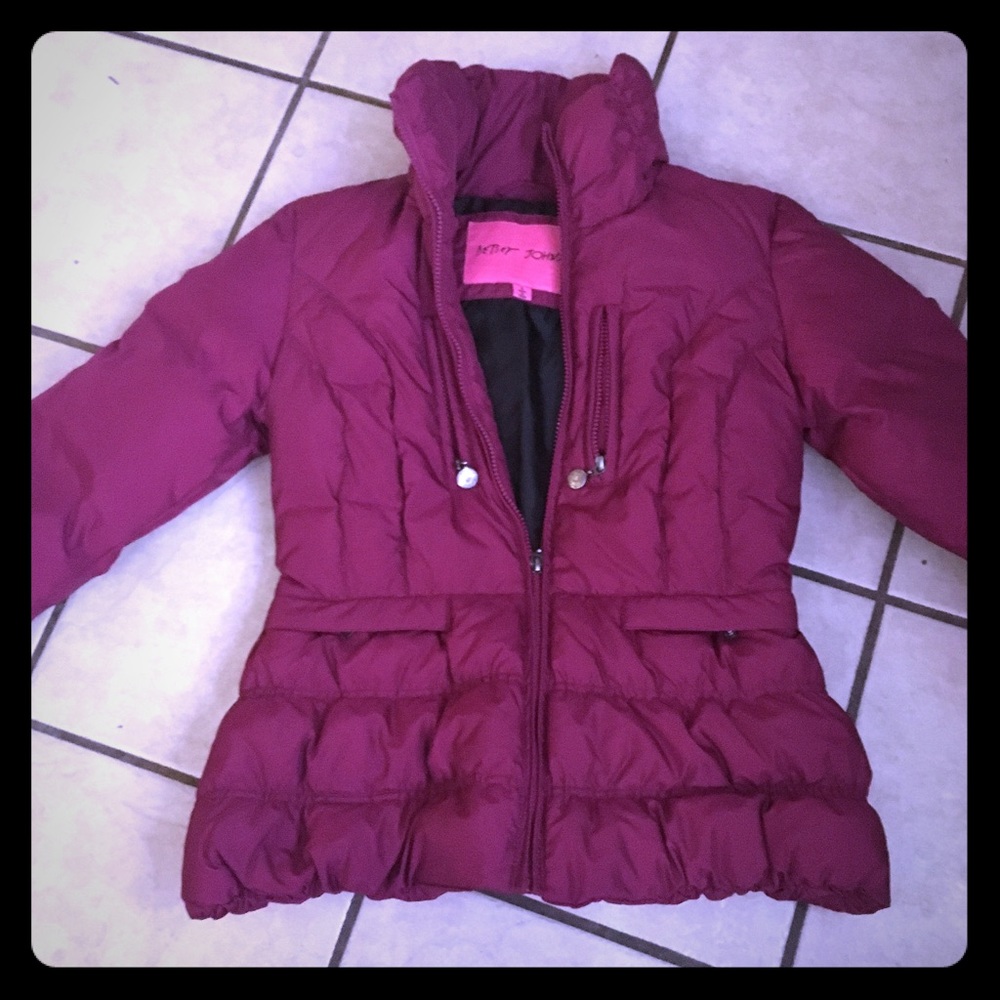 fuscia pink Betsey Johnson puffer jacket sz-s